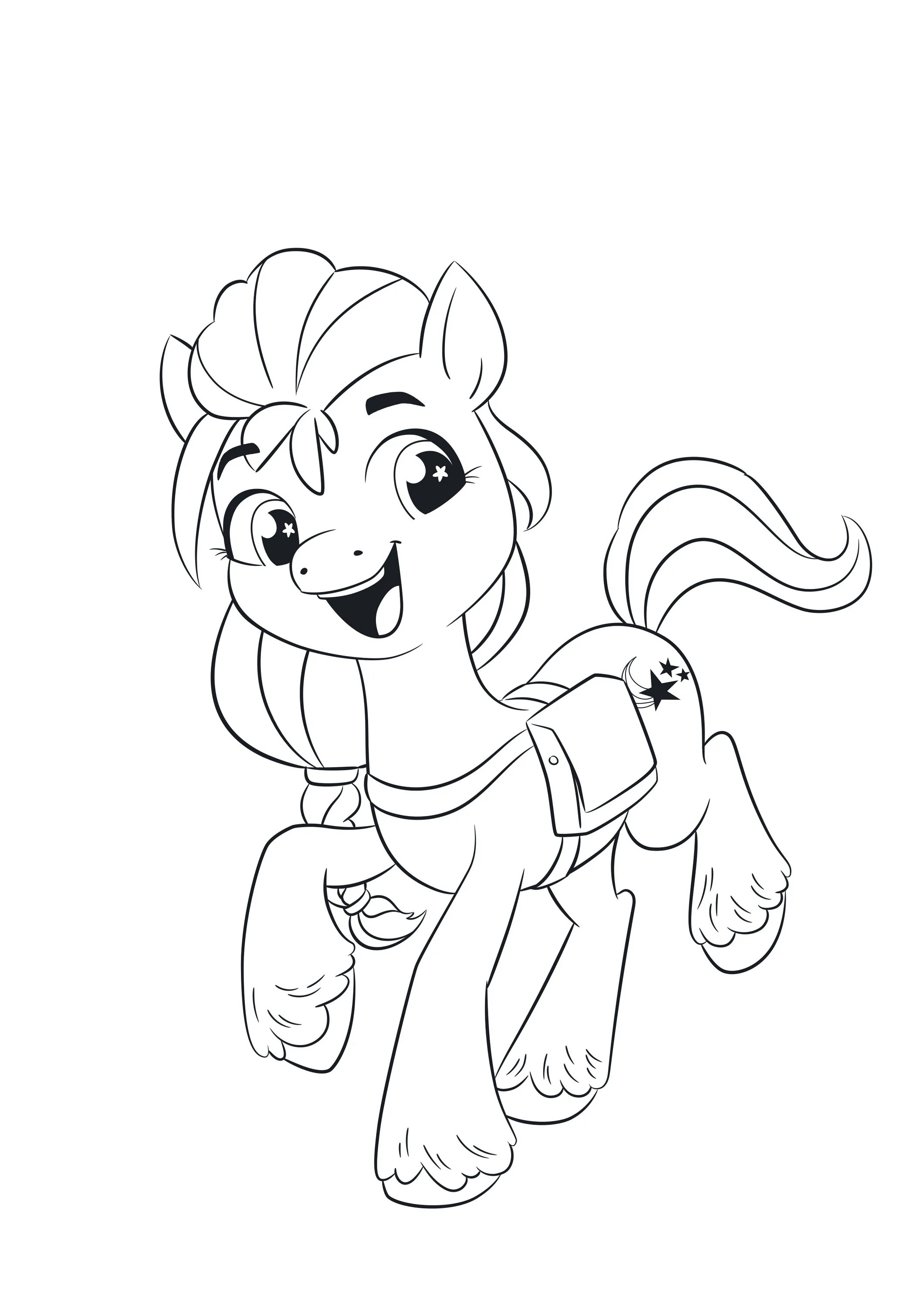 Outstanding pip pony coloring page