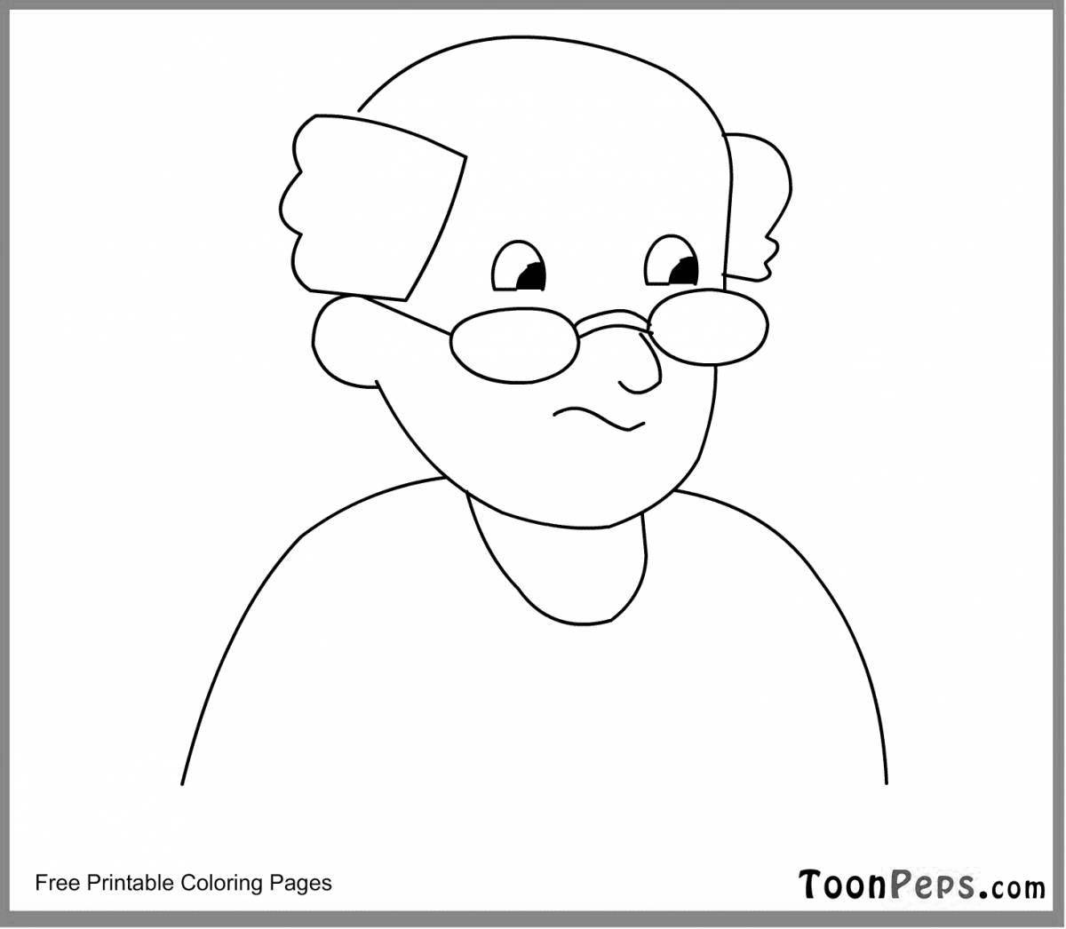 Photo Amazing grandmother portrait coloring book