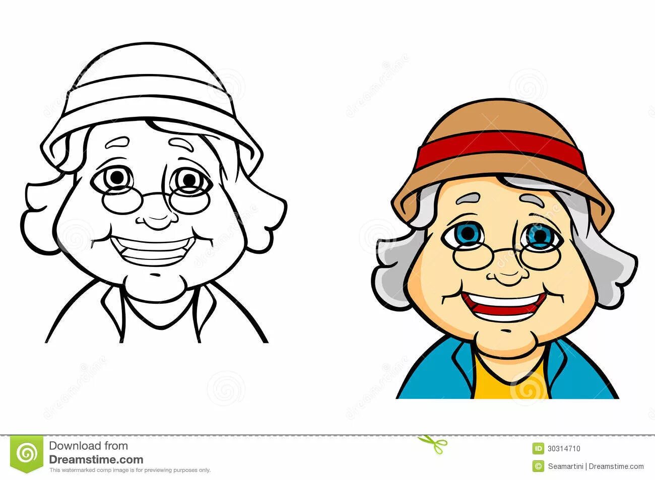 Photo Coloring portrait of a royal grandmother