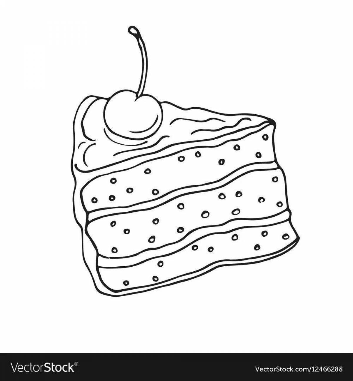 Scented chocolate cake coloring page