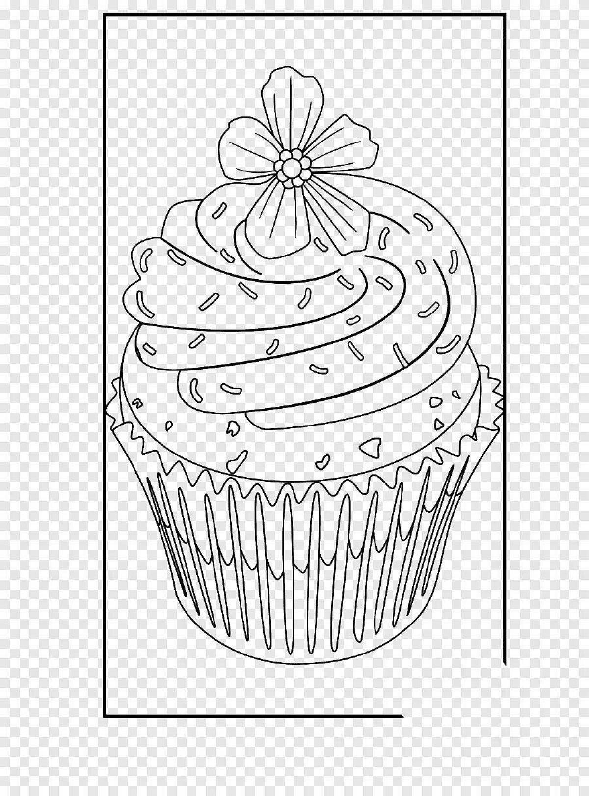 Fragrant chocolate cake coloring page