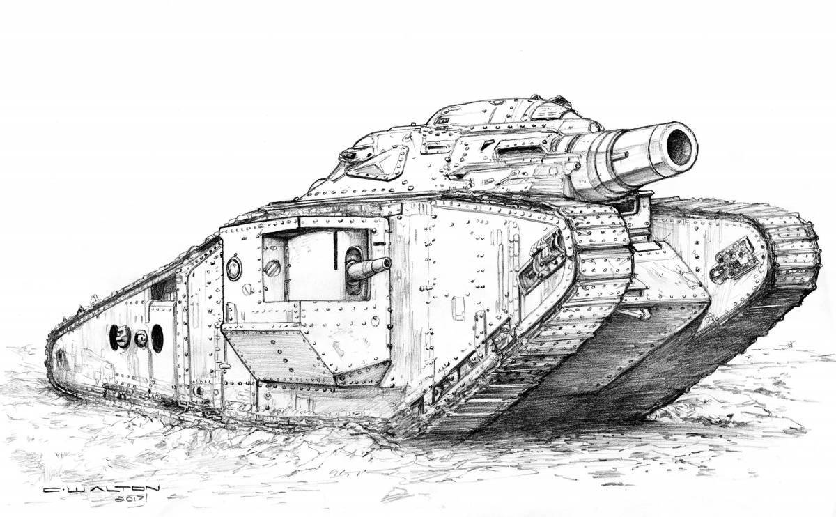 Fascinating coloring of Mendeleev's tank