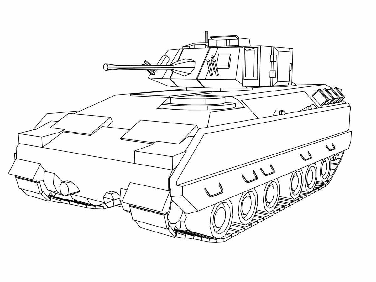 Coloring page fascinating Mendeleev's tank