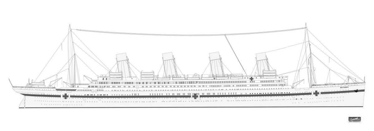 Coloring page graceful british ship