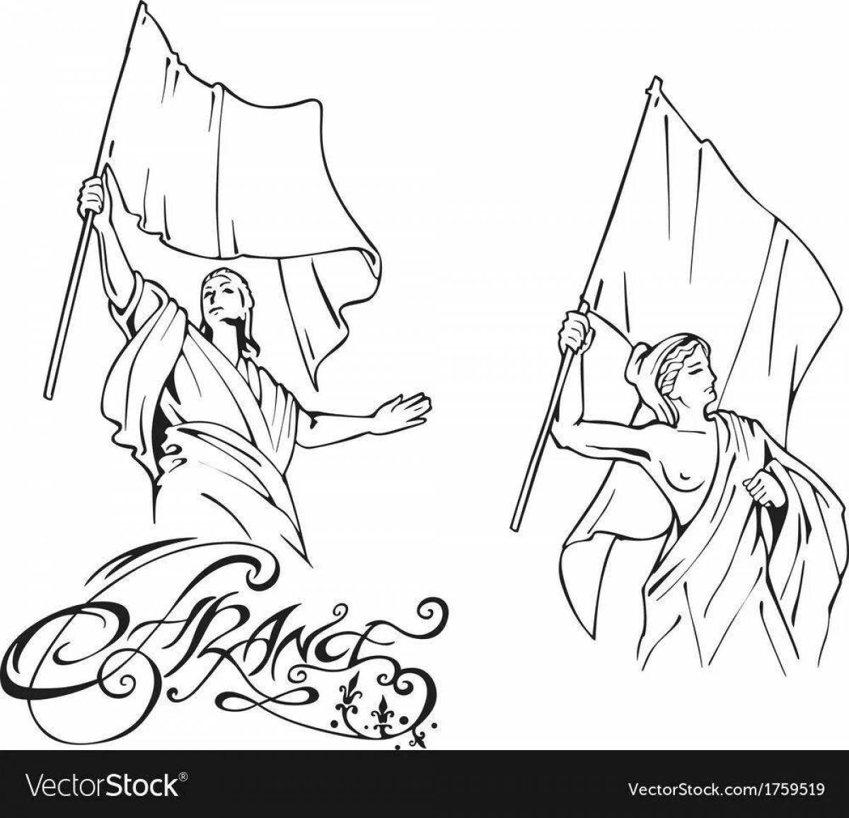 Ornate victory coloring page banner