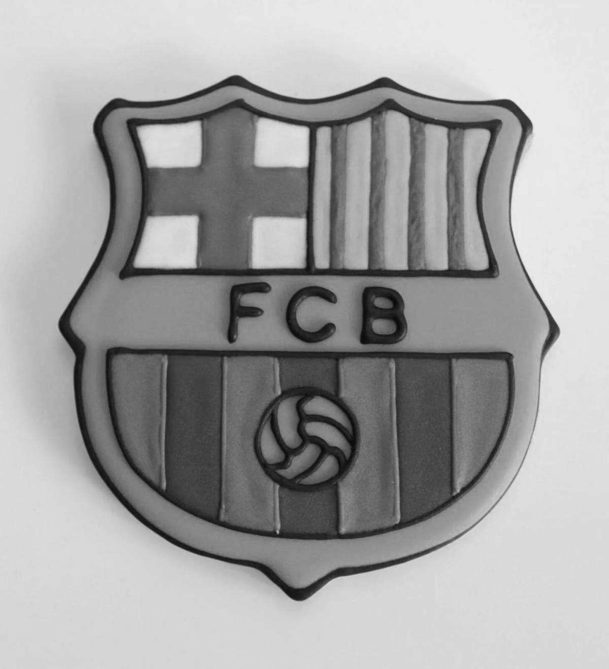 Barcelona splendid emblem coloring page