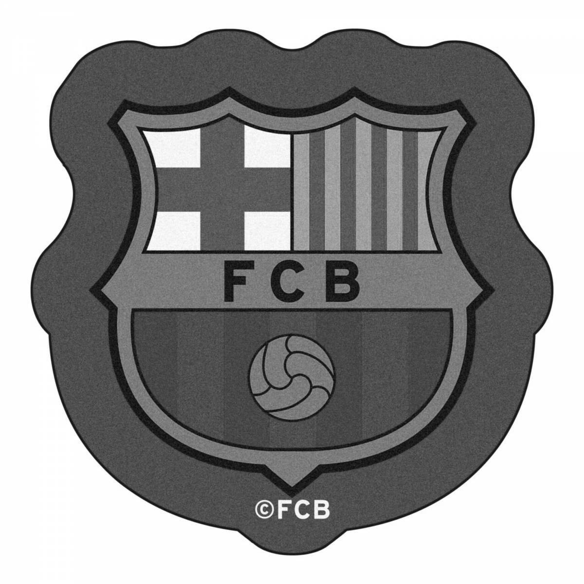 Great coloring of the emblem of barcelona