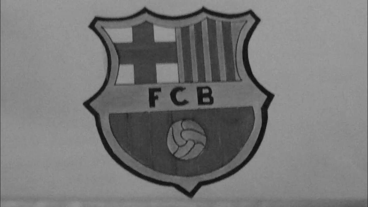 Attractive coloring of the emblem of Barcelona