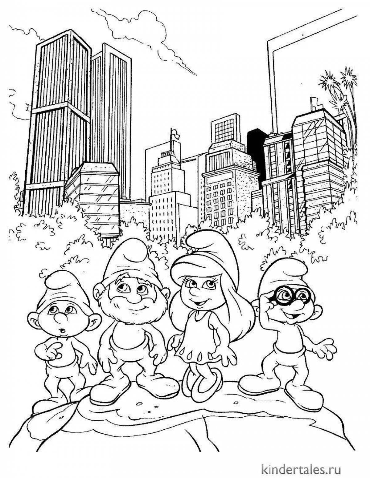 Adorable kikido campus coloring page