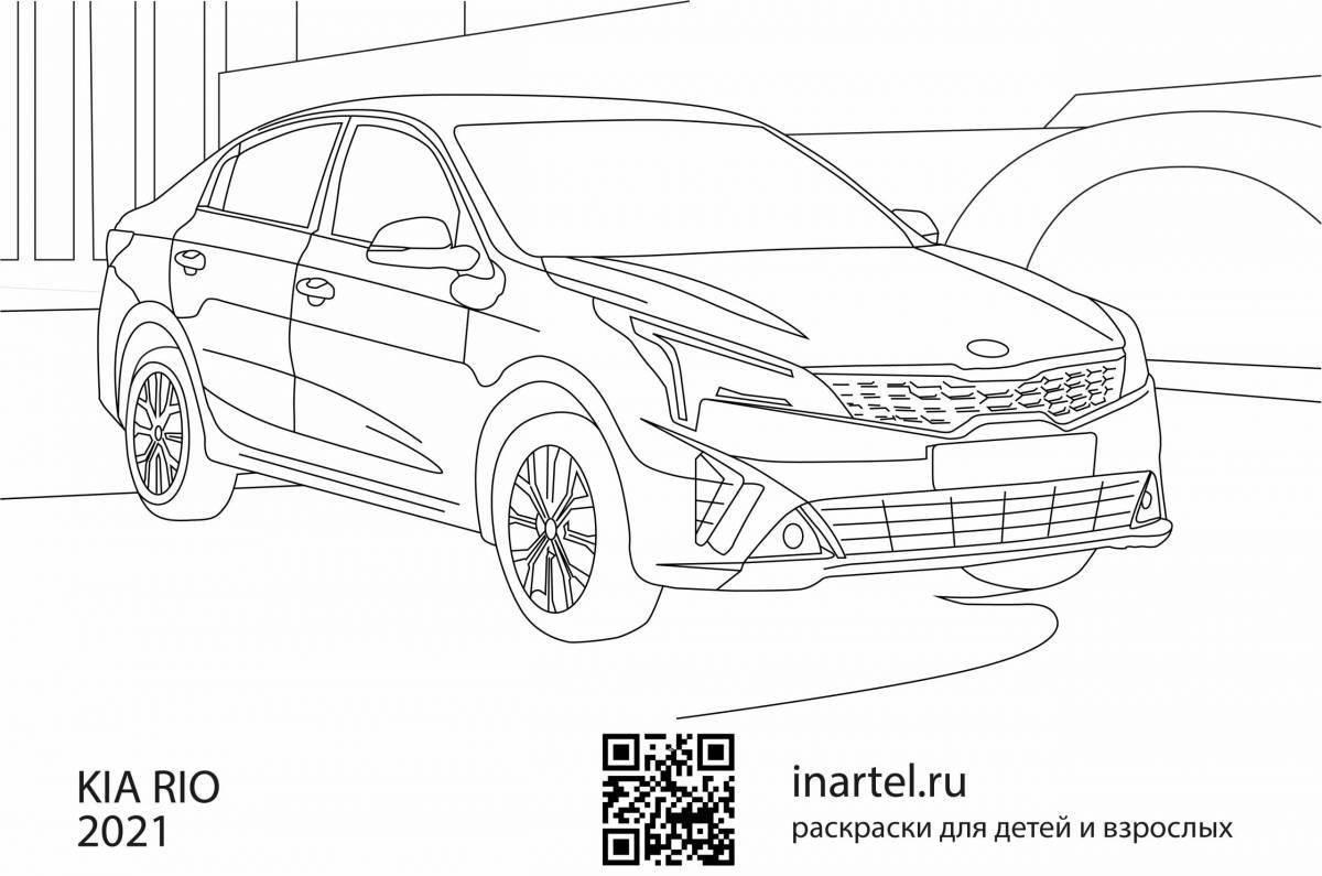 Игривая страница раскраски kia sorento