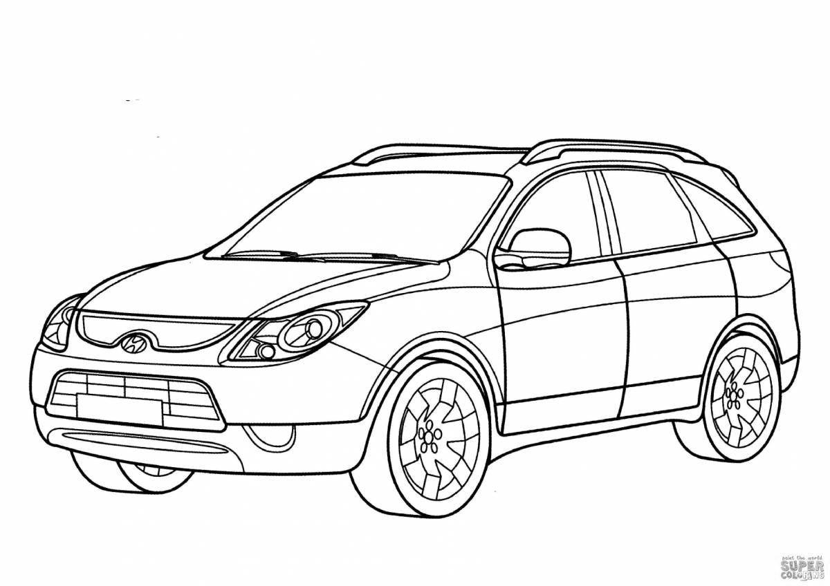 Attractive kia sorento coloring page