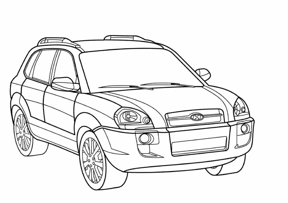 Animated kia sorento coloring page