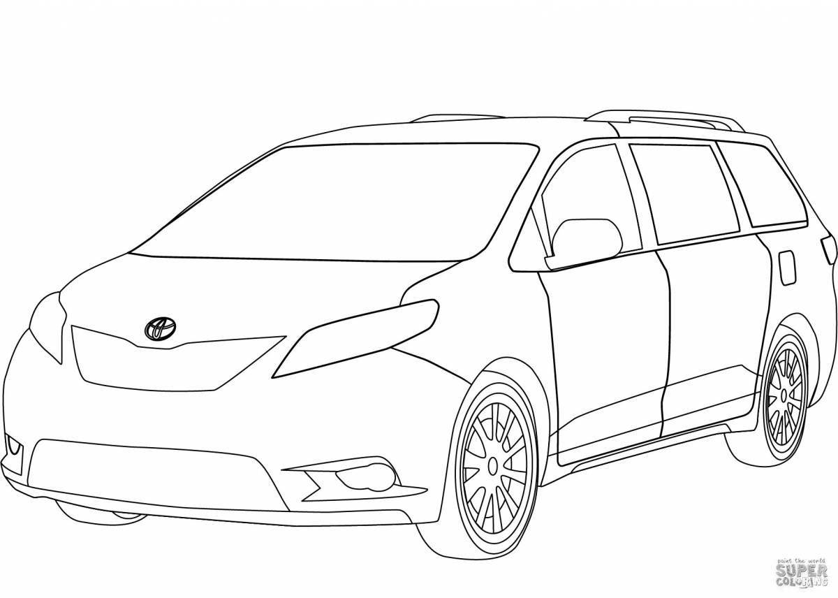 Cute toyota prius coloring page