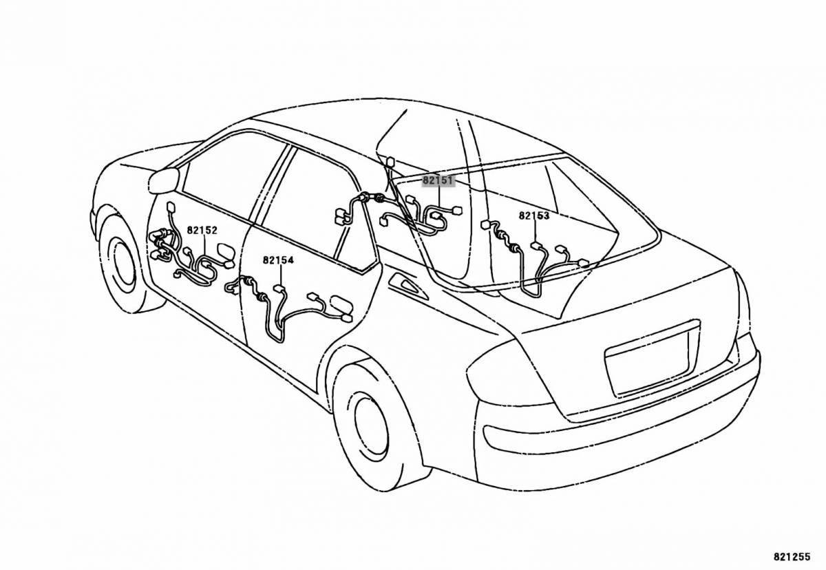 Прекрасная страница раскраски toyota prius