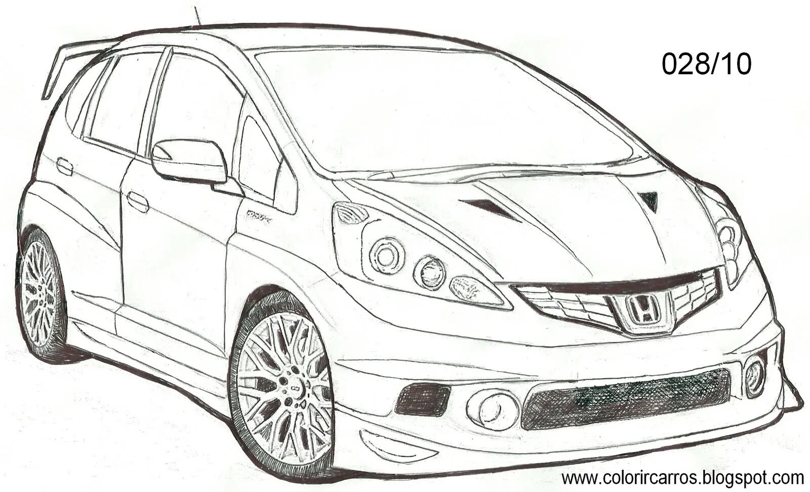The famous toyota prius coloring page