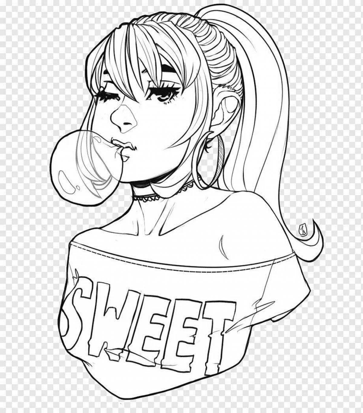 Coloring funny chewing gum