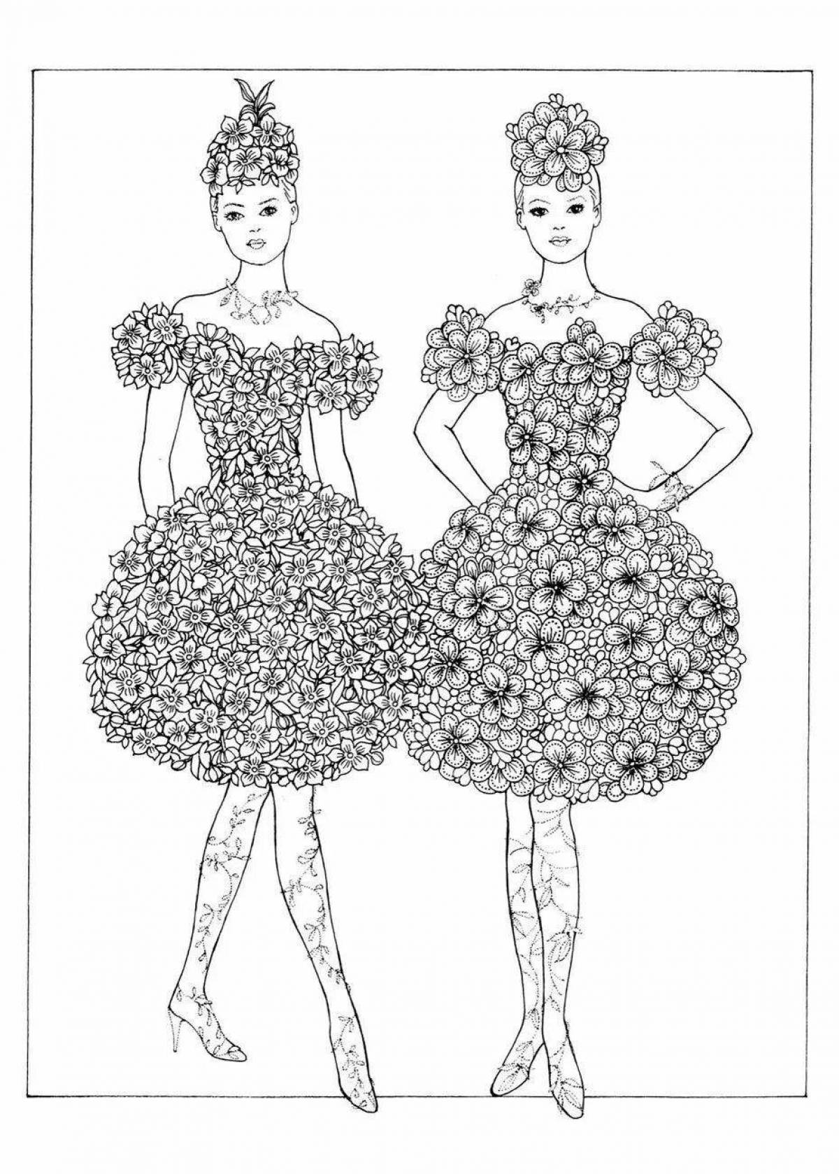 Fashion show coloring page