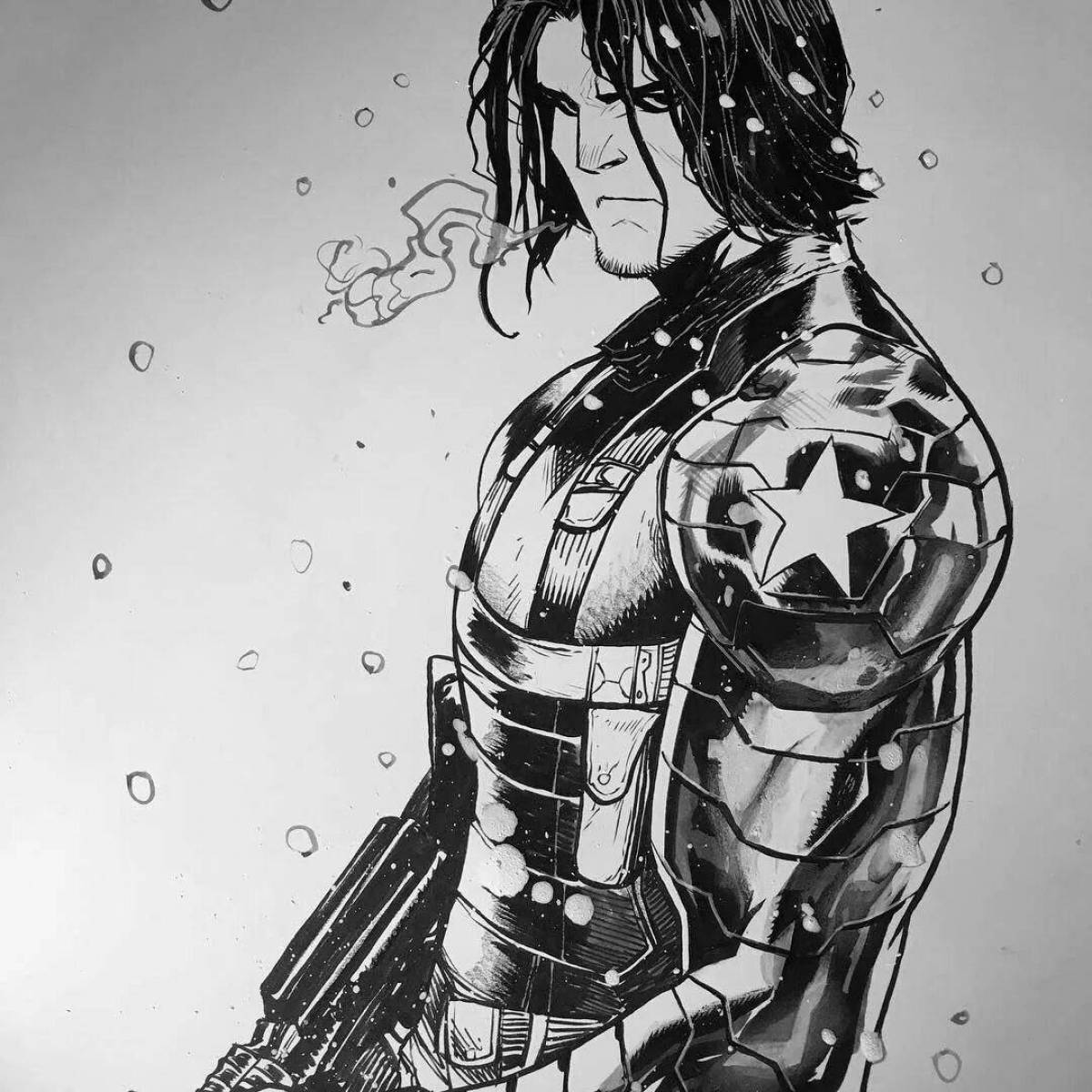 Bucky Barnes' exciting coloring book
