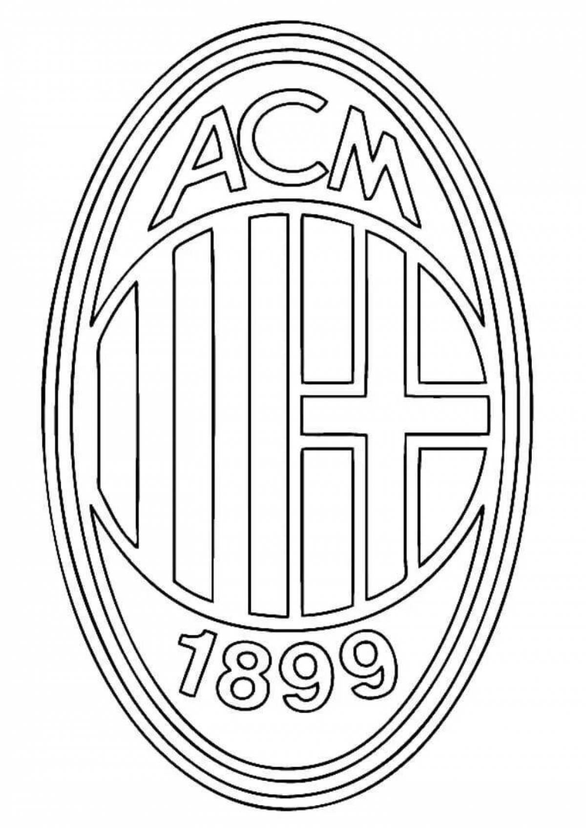 Раскраска с блестящим логотипом псж