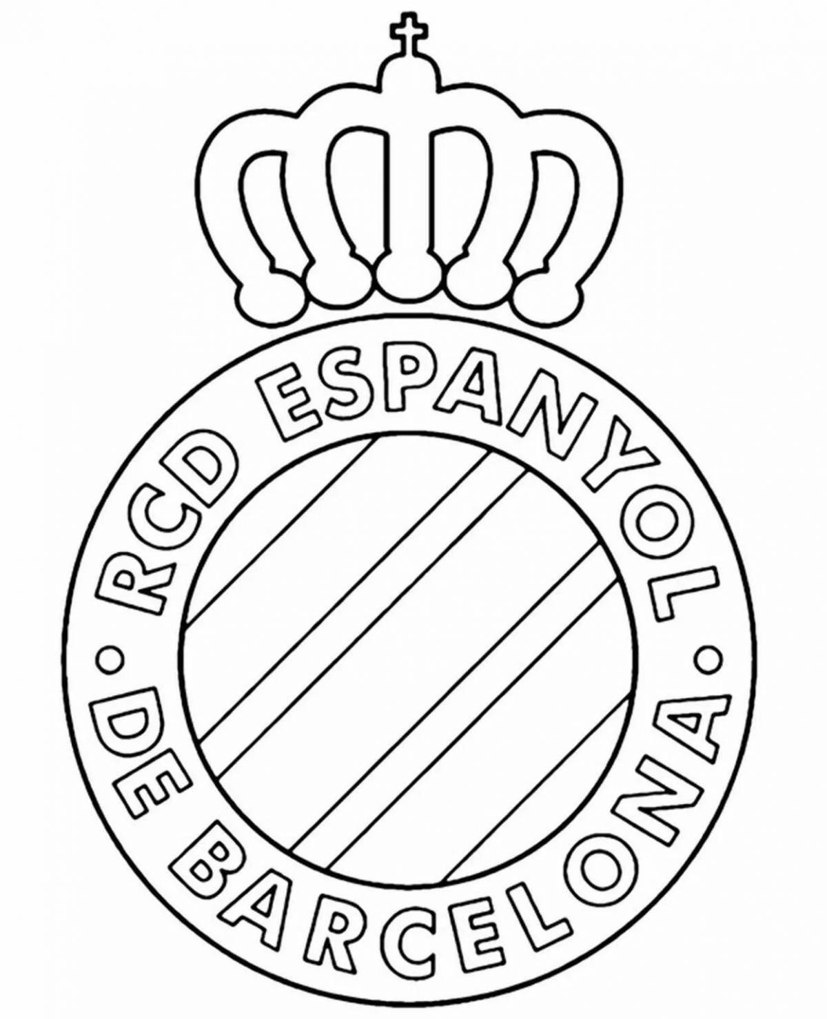 Раскраска с жирным логотипом псж