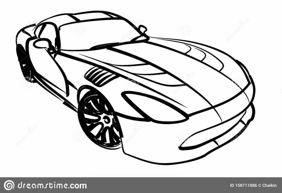 Dazzling dodge viper coloring page