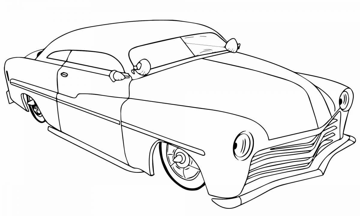 Colorfully detailed dodge viper coloring page