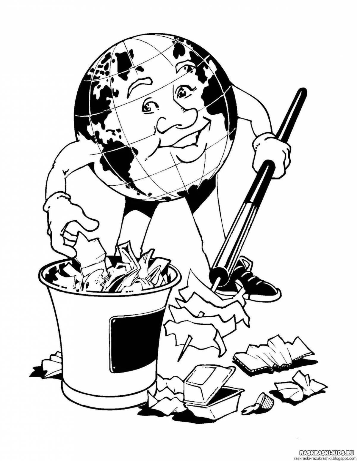 Holiday Garbage Collection coloring page