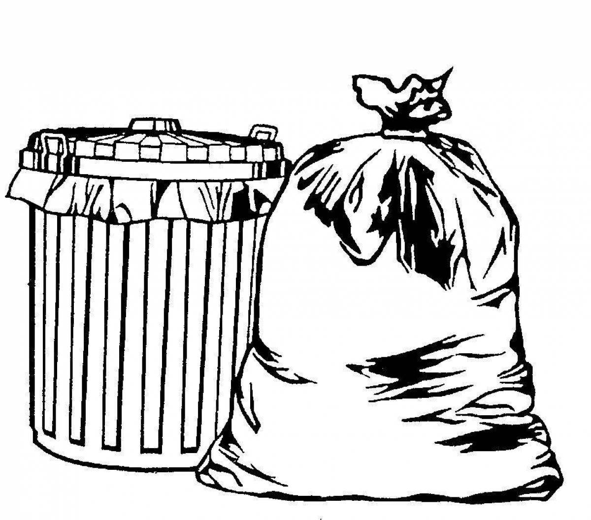 Garbage collection coloring page