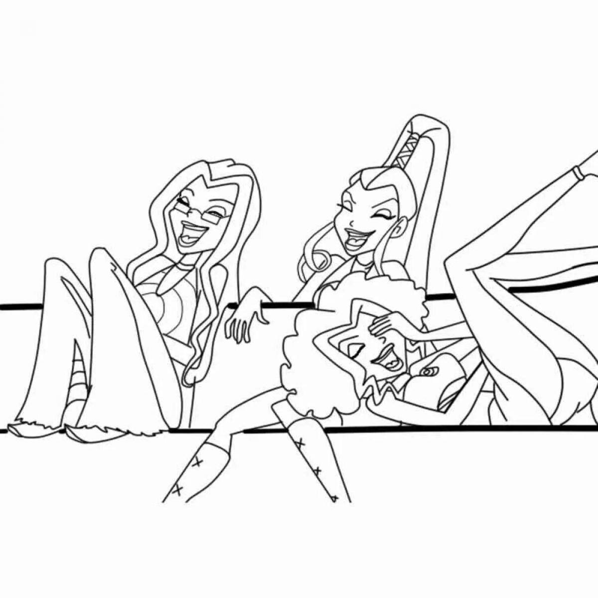 Shiny winx ice coloring book