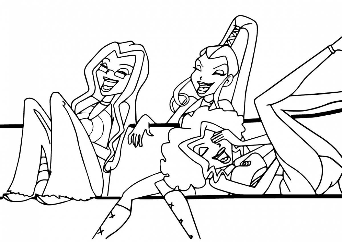 Attractive winx ice coloring