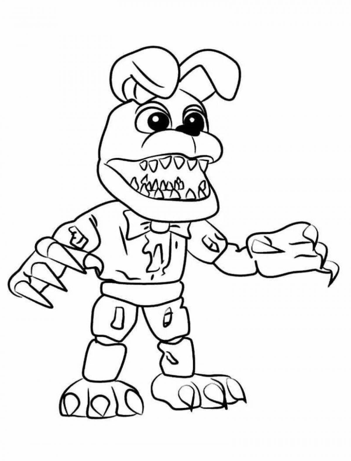 Humorous animatronic seal coloring page