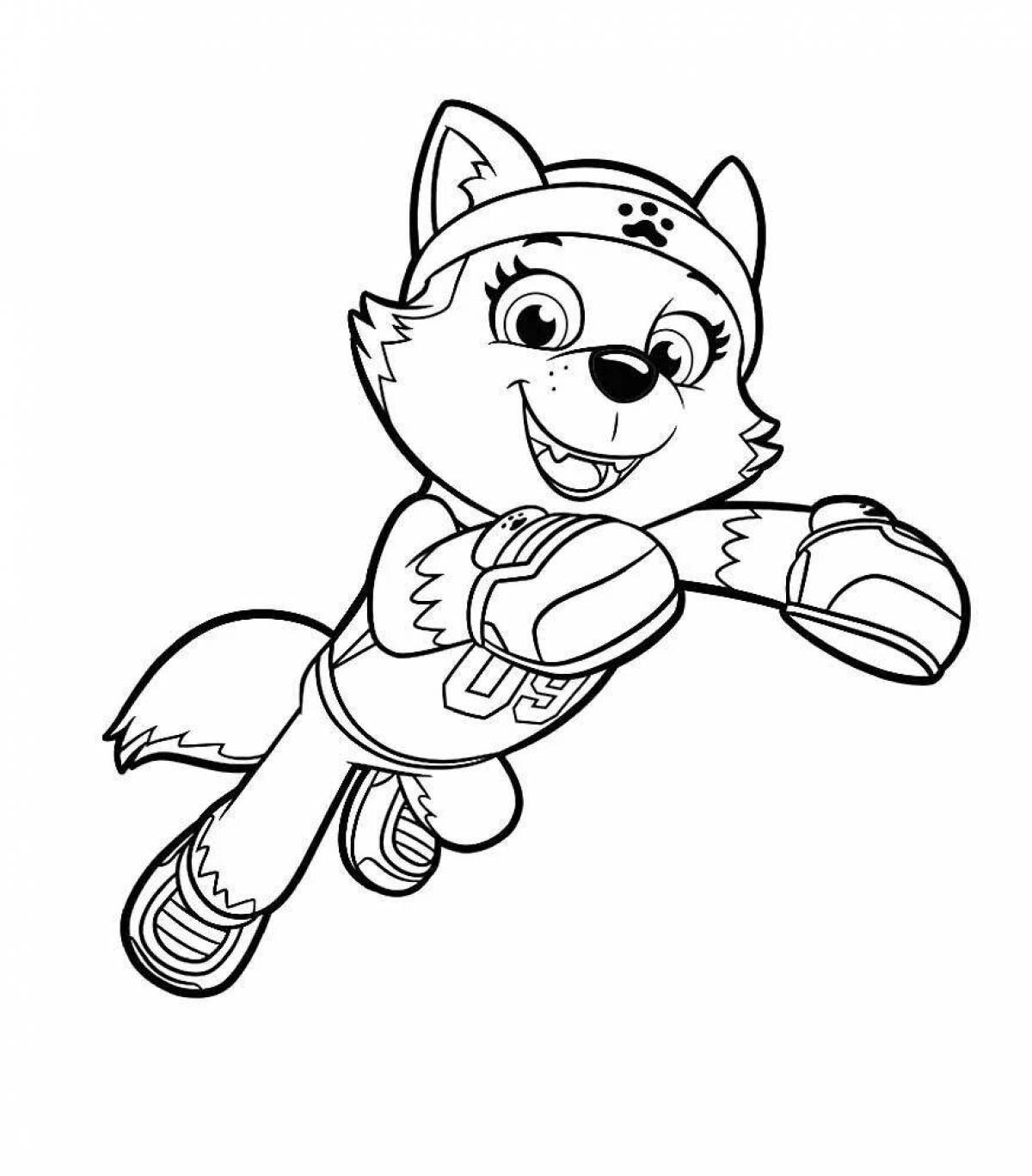 Everest puppy coloring page