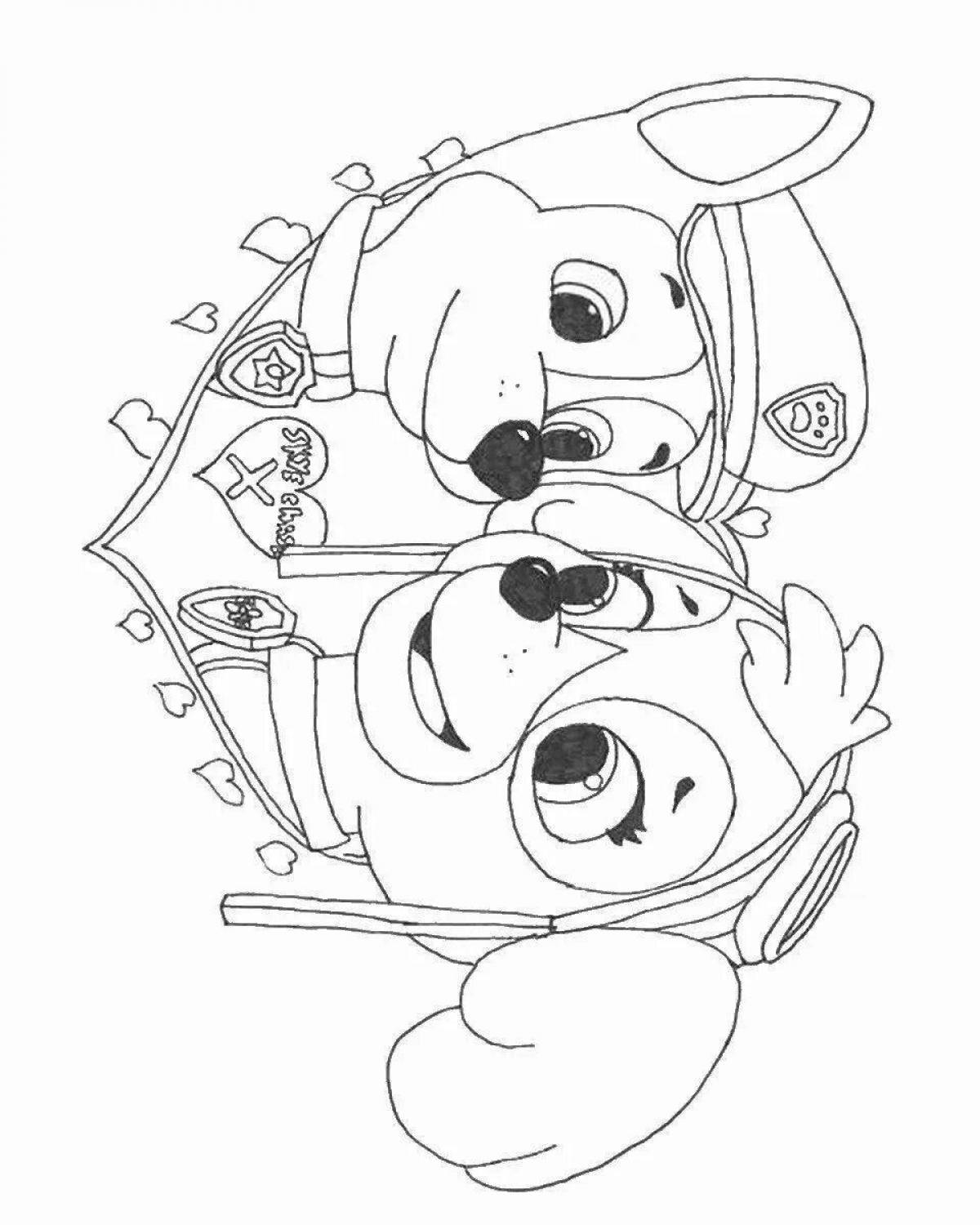 Puppy Bubble Everest Coloring Page