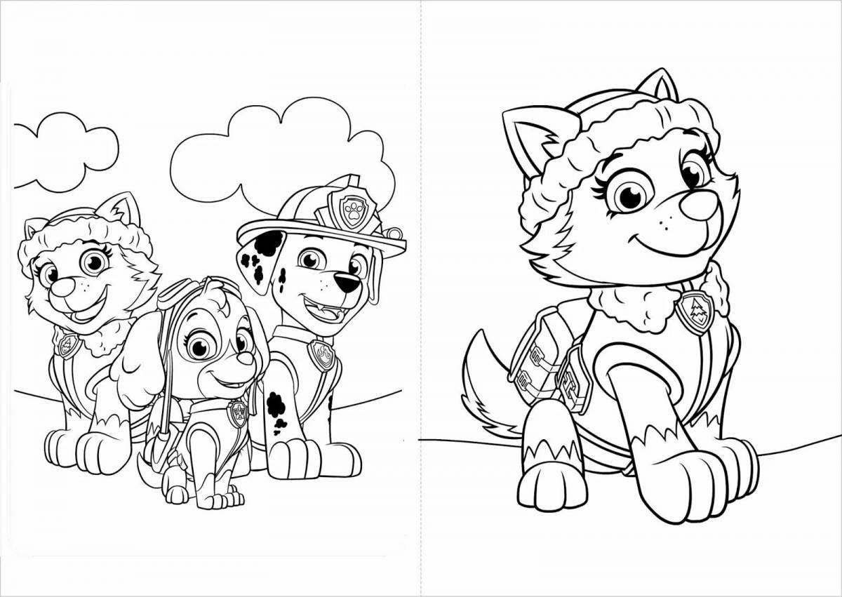 Animated everest puppy coloring page