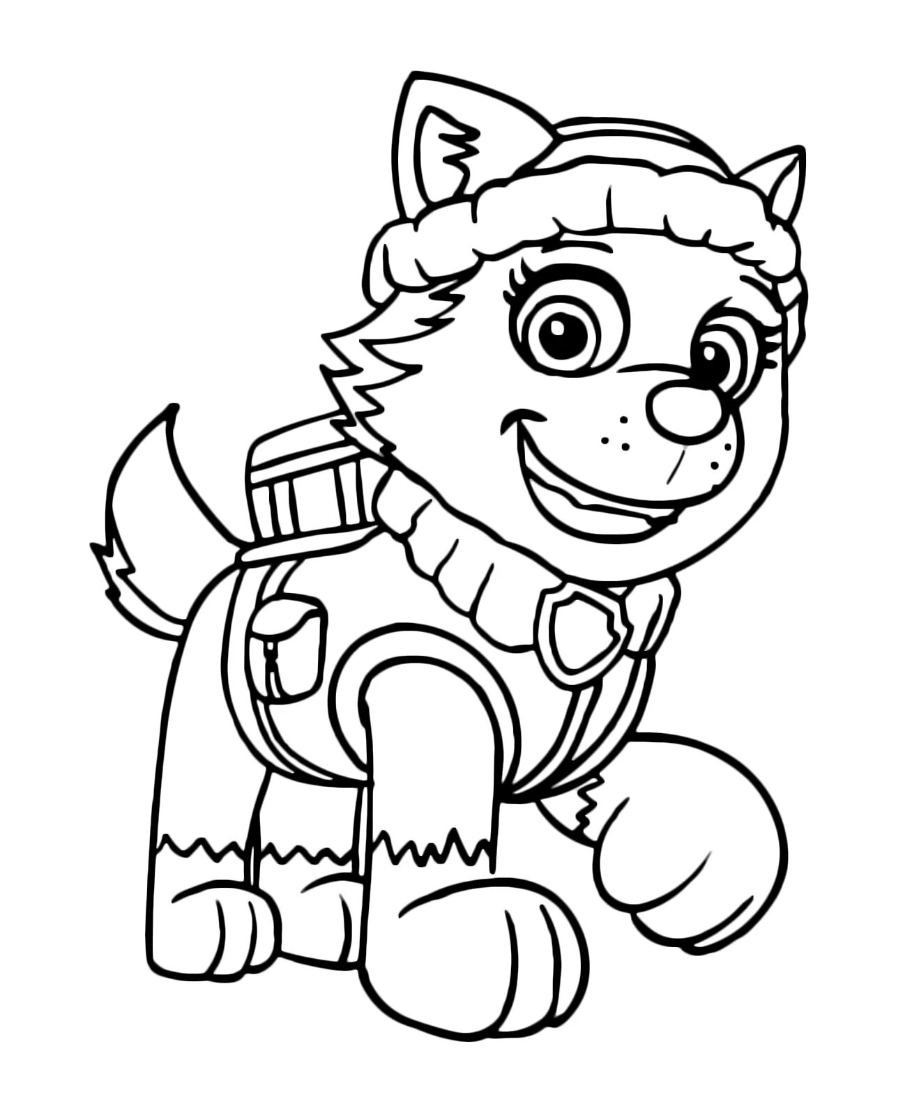 Attractive everest puppy coloring page