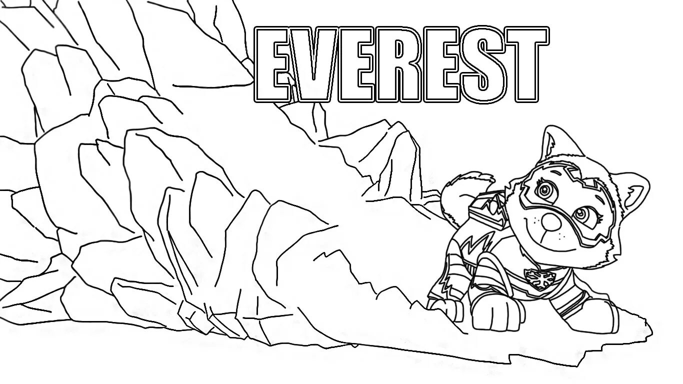 Cute everest puppy coloring book