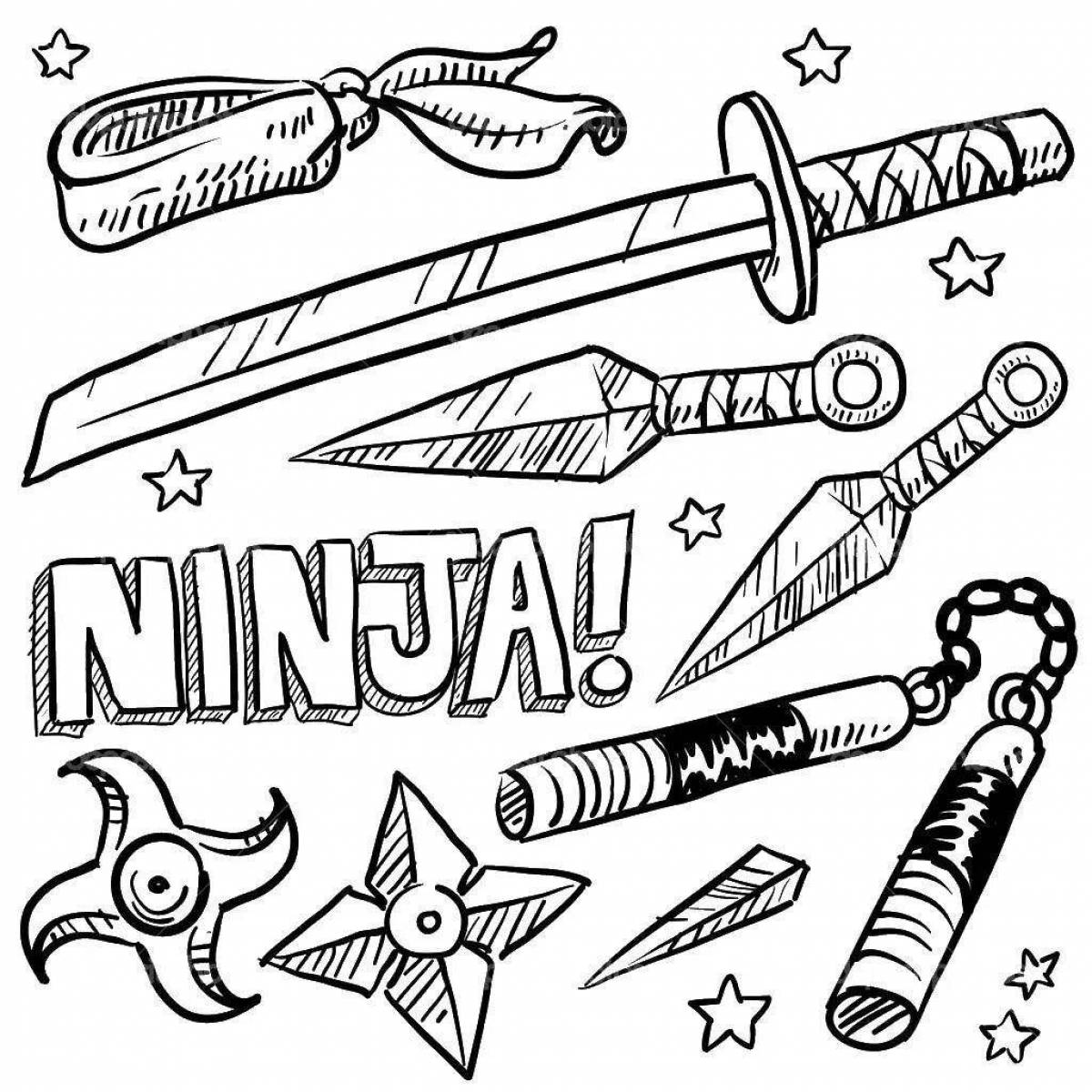 Gorgeous laser sword coloring page