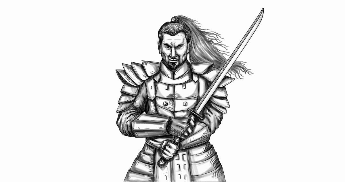 Photo Elegant laser sword coloring page