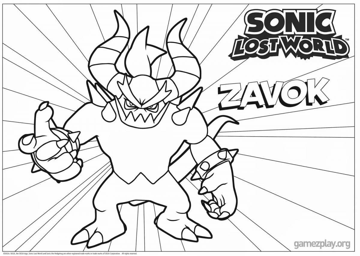 Delightful sonic monster coloring book