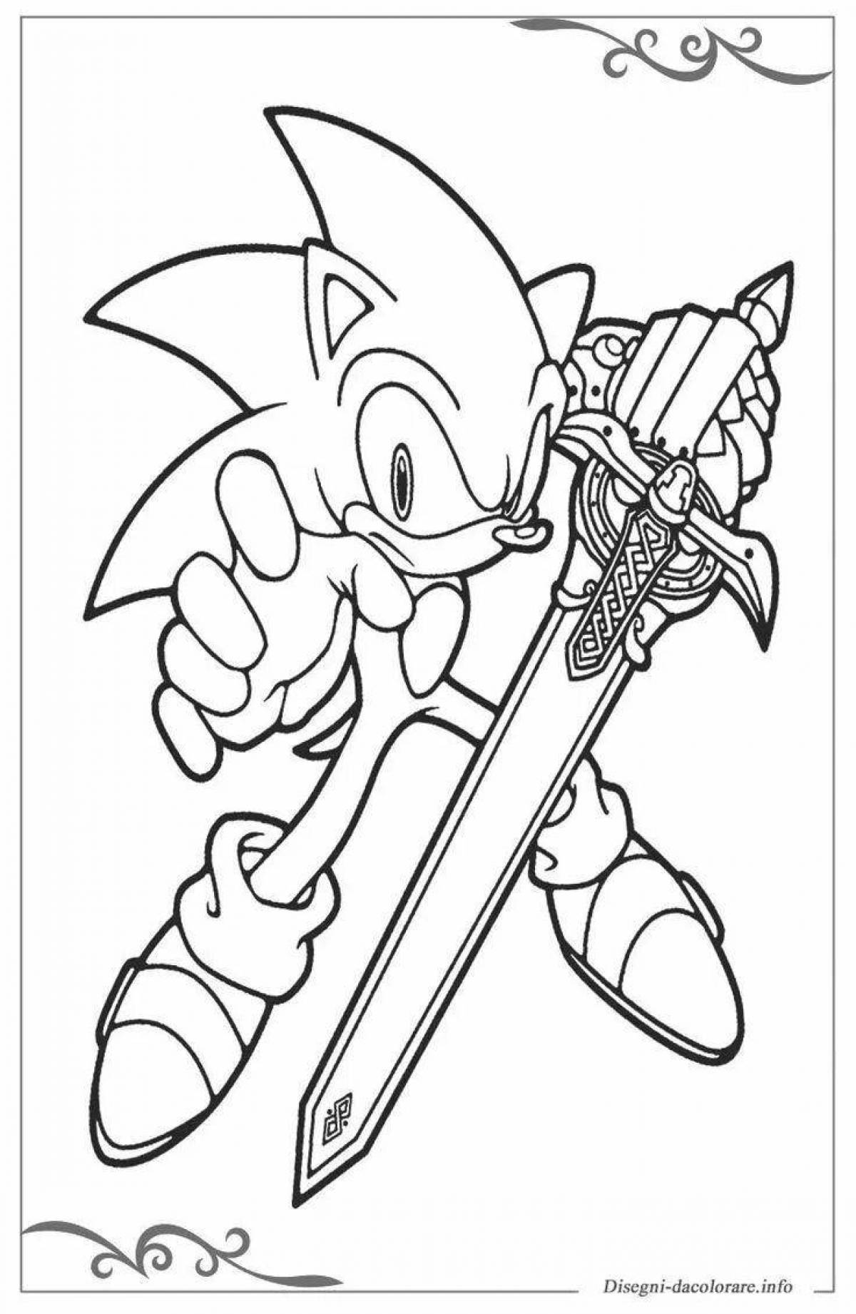 Comic sonic monster coloring book