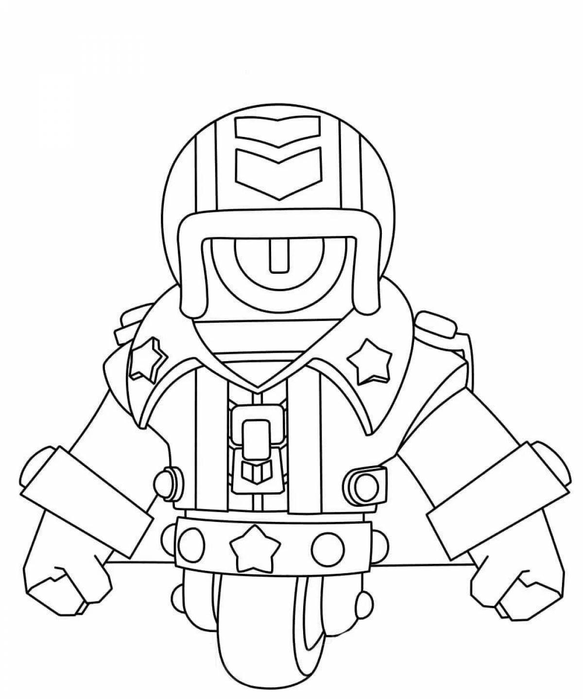 Colorful bravo pass coloring page