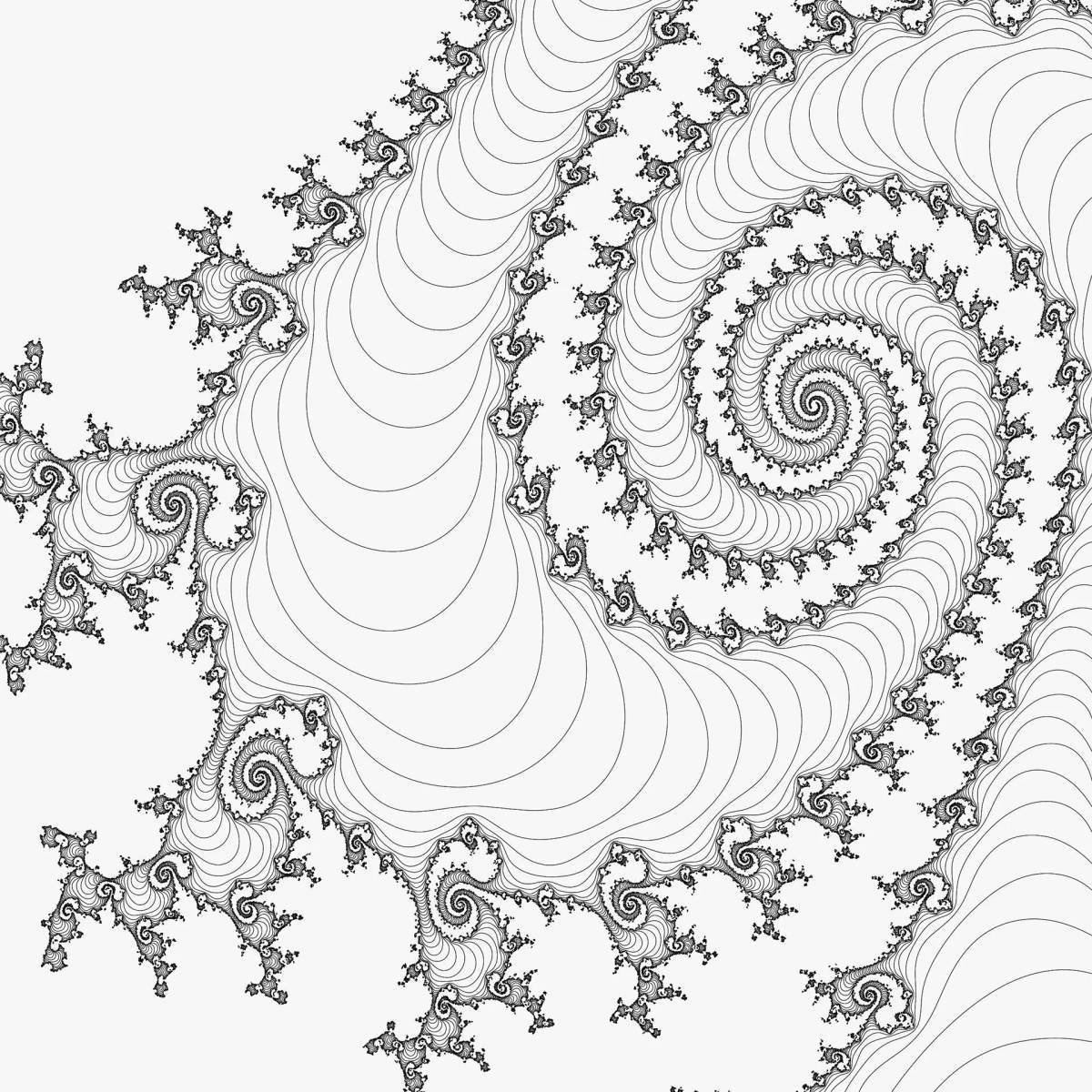 Serene spiral anime coloring page