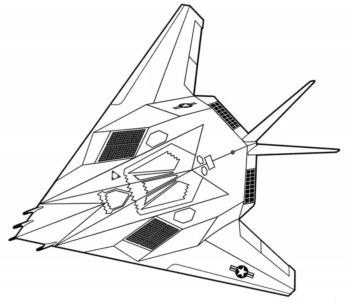 Coloring page dazzling jet plane