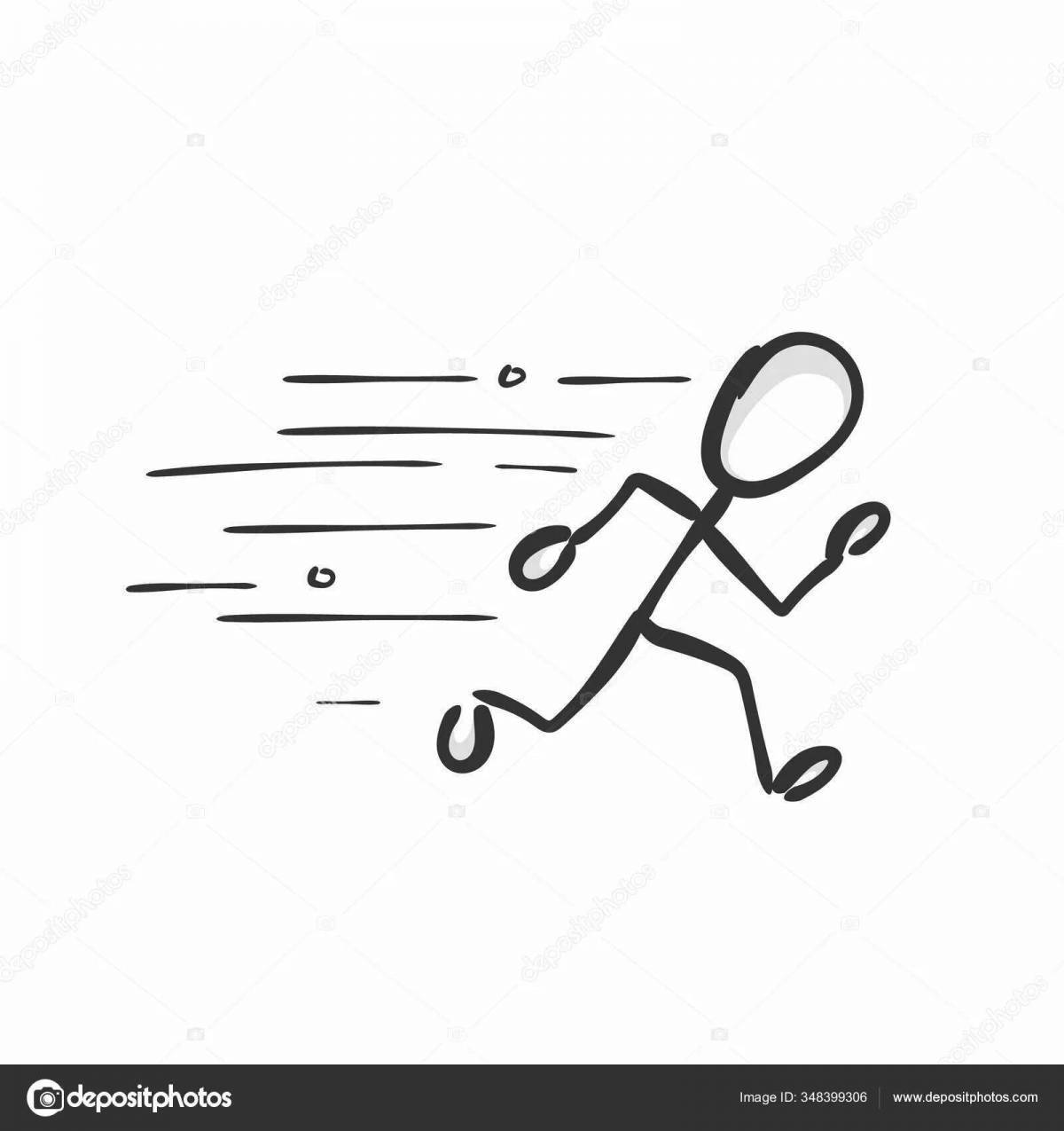 Crazy henry stickman coloring page