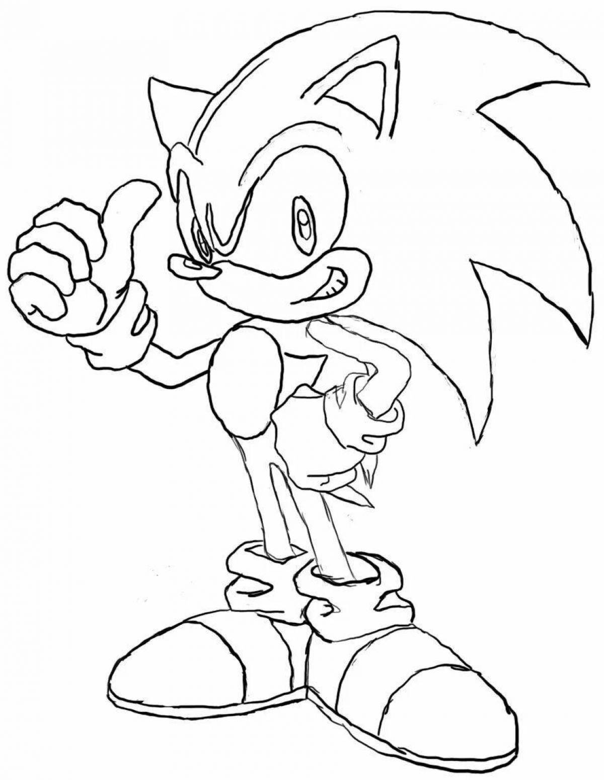 Sonic virus coloring page