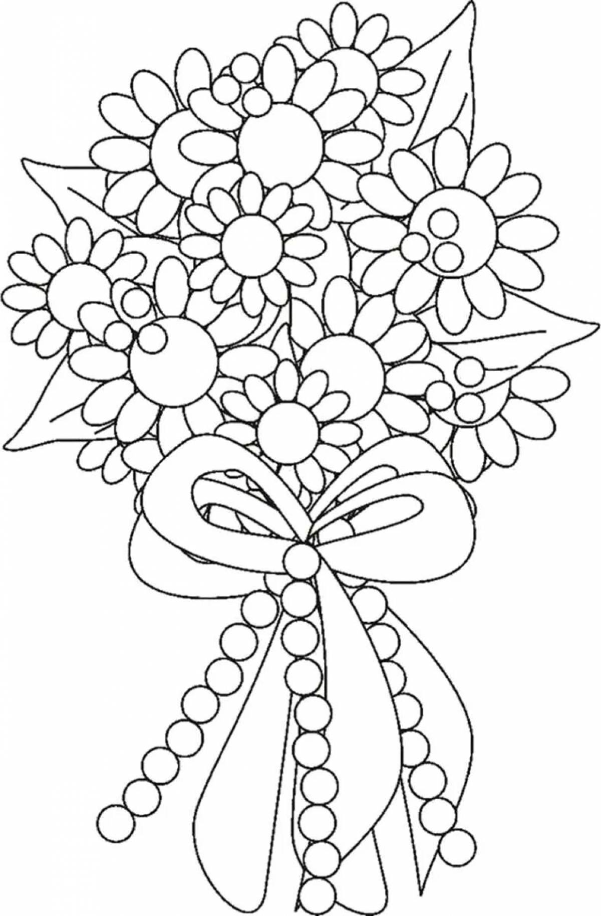 Glowing winter bouquet coloring page