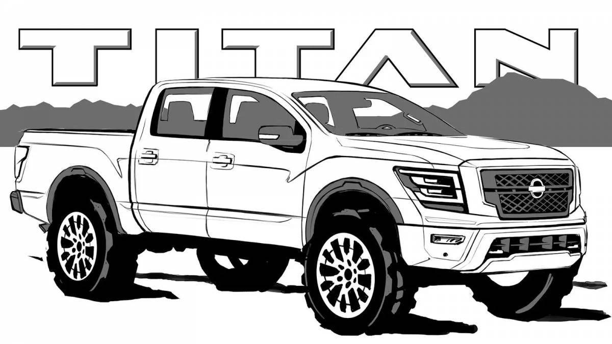 Colorful nissan xtrail coloring page