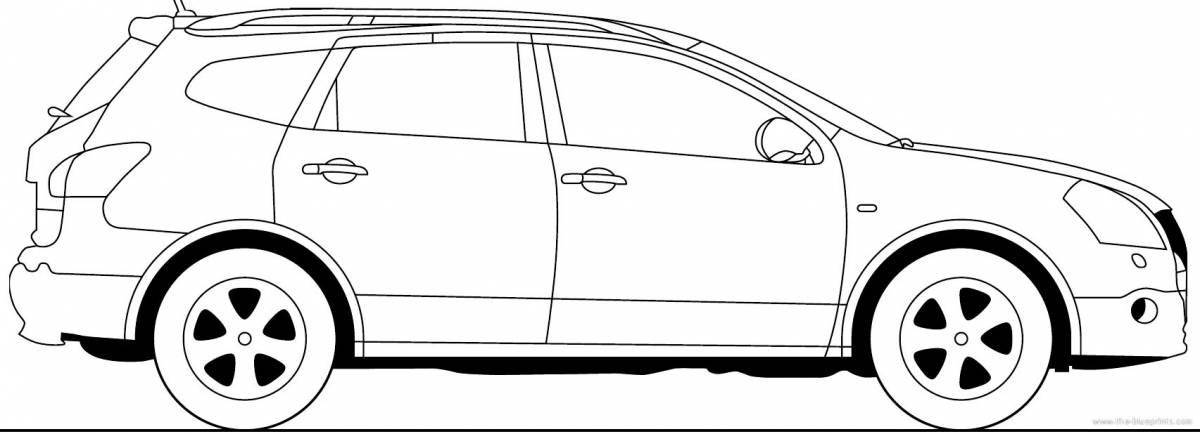 Cute nissan xtrail coloring book