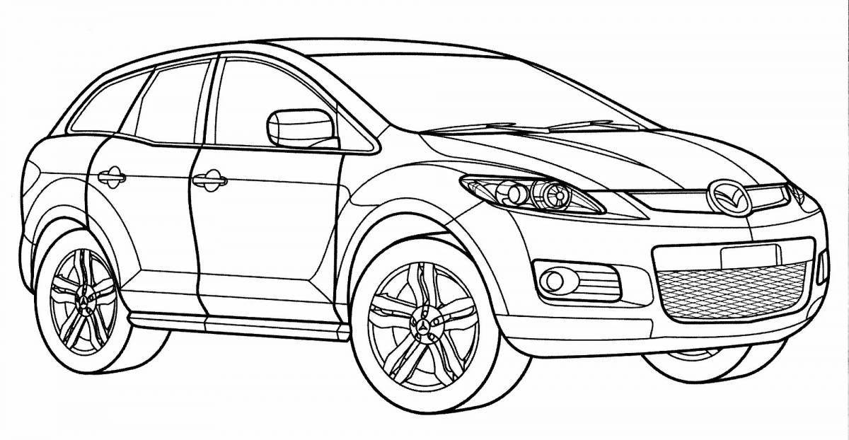 Attractive nissan xtrail coloring page