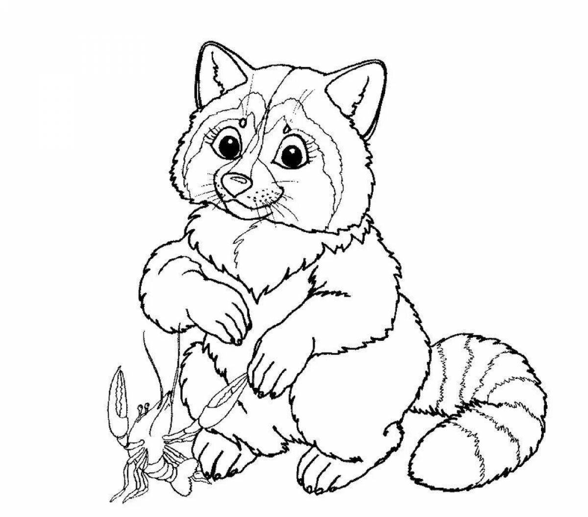 Living forest animal coloring page